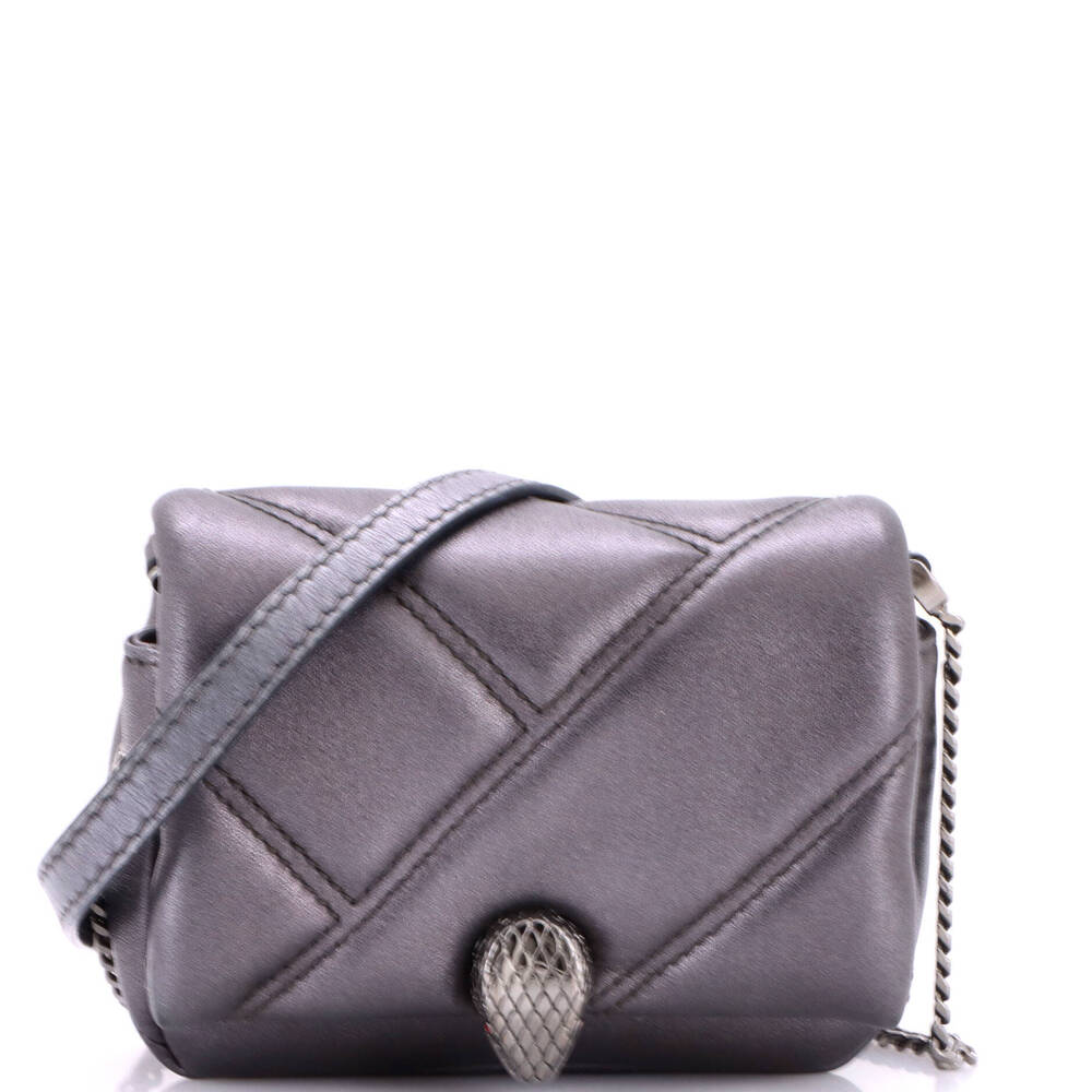 Bvlgari Micro Serpenti Cabochon Shoulder Bag Diagonal Quilted Leather
